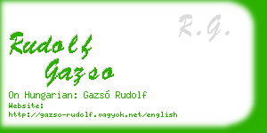 rudolf gazso business card